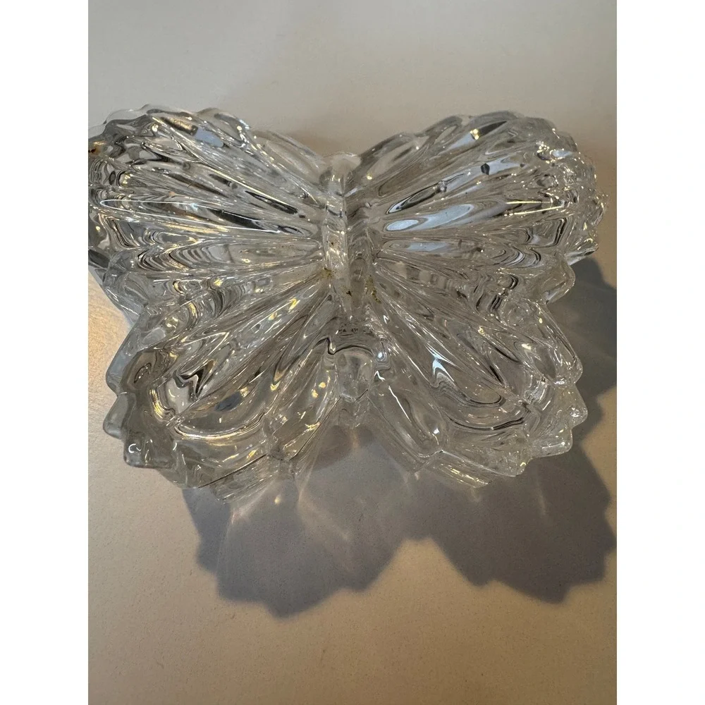 Mini Vintage‎ Gorham Crystal Butterfly Trinket Box